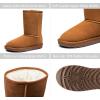 imageVepose Womens Winter Snow Boots Warm Fur Mid Calf Tall Suede Fuzzy Slip on ShoesShort 987 Brown