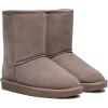 imageVepose Womens Winter Snow Boots Warm Fur Mid Calf Tall Suede Fuzzy Slip on ShoesShort 987 Mushroom