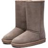 imageVepose Womens Winter Snow Boots Warm Fur Mid Calf Tall Suede Fuzzy Slip on ShoesTall 988 Mushroom