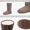 imageVepose Womens Winter Snow Boots Warm Fur Mid Calf Tall Suede Fuzzy Slip on ShoesTall 988 Mushroom