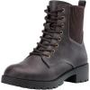 imageVepose Womens Ankle Boots Combat Lace up Booties with Inside ZipperChelsea Laces916dark Tan