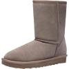 imageVepose Womens Winter Snow Boots Warm Fur Mid Calf Tall Suede Fuzzy Slip on ShoesShort 987 Mushroom