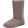 imageVepose Womens Winter Snow Boots Warm Fur Mid Calf Tall Suede Fuzzy Slip on ShoesTall 988 Mushroom