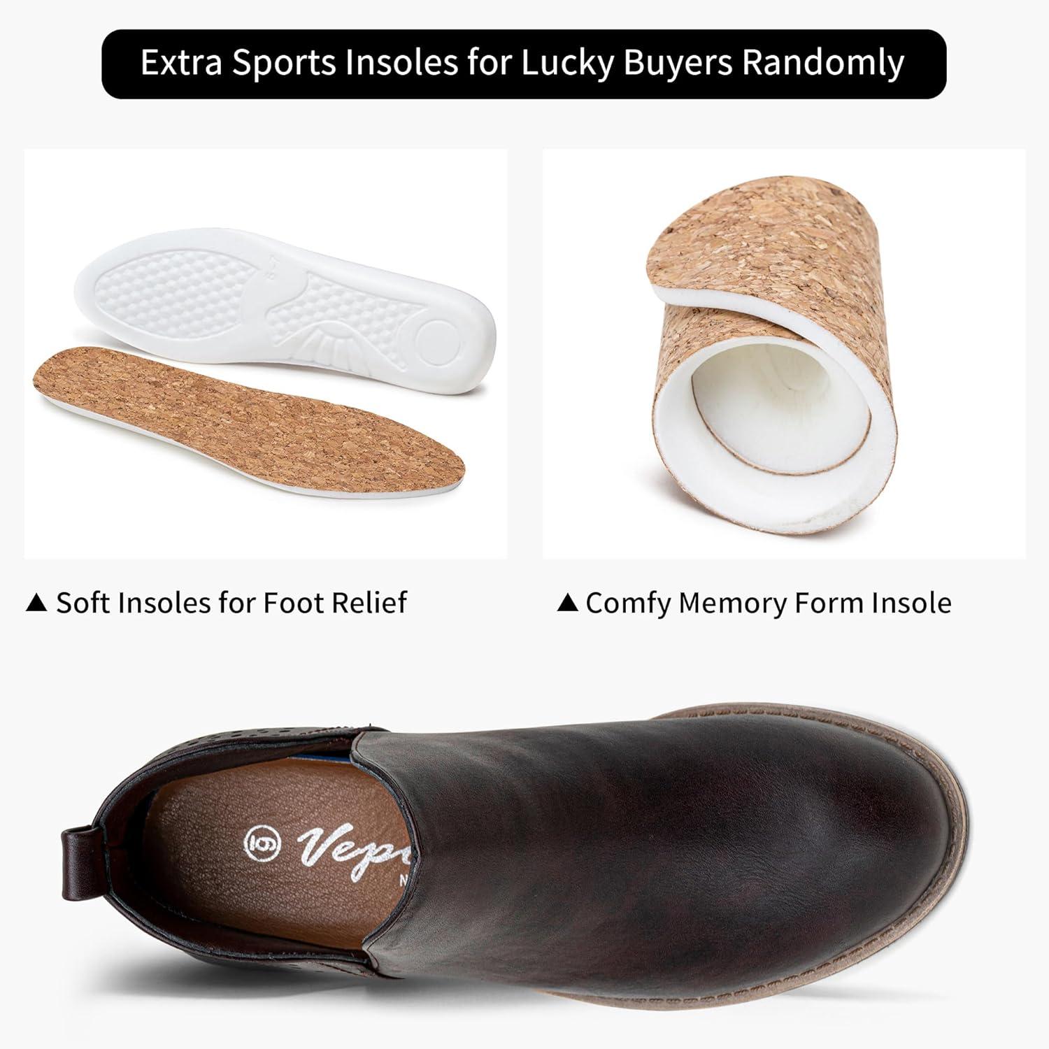 imageVepose Womens Short Ankle Boots Low Heel Western Cutout Perforated BootiesClassic Perf912dark Tan