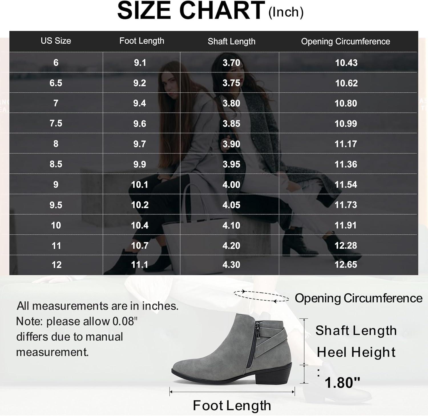 imageVepose Womens Short Ankle Boots Low Heel Western Cutout Perforated BootiesElegant911grey