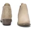imageVepose Womens Short Ankle Boots Low Heel Western Cutout Perforated BootiesClassic Perf912tan Nubuck