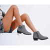 imageVepose Womens Short Ankle Boots Low Heel Western Cutout Perforated BootiesElegant911grey