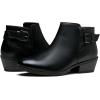 imageVepose Womens Short Ankle Boots Low Heel Western Cutout Perforated BootiesLeather Western911lblack