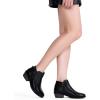 imageVepose Womens Short Ankle Boots Low Heel Western Cutout Perforated BootiesLeather Western911lblack
