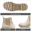 imageVepose Womens 936 Chelsea Ankle Boots Platform Lug Sole Elastic Slip on BootiesNudeclassic936
