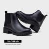 imageVepose Womens 9607 Chelsea Ankle Boots PullOn Booties for WomenBlackleather