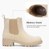 imageVepose Womens 9607 Chelsea Ankle Boots PullOn Booties for WomenNude
