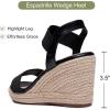 imageVepose Womens Wedge Sandals Platform Espadrilles Sandals Elasitc Ankle Strap Open Toe 881 Sandals with 35quot Inchs High Heel Summer ShoesBlack