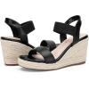 imageVepose Womens Wedge Sandals Platform Espadrilles Sandals Elasitc Ankle Strap Open Toe 881 Sandals with 35quot Inchs High Heel Summer ShoesBlackpu
