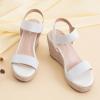 imageVepose Womens Wedge Sandals Platform Espadrilles Sandals Elasitc Ankle Strap Open Toe 881 Sandals with 35quot Inchs High Heel Summer ShoesWhite