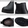 imageVepose Womens Ankle Chunky Heeled Boots Platform Chelsea Retro Short 999 Booties with ZipperBlack
