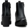 imageVepose Womens Ankle Chunky Heeled Boots Platform Chelsea Retro Short 999 Booties with ZipperBlack