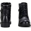 imageVepose Womens Combat Ankle Boots Lace up Comfortable Booties Low HeelBlack Leather Knitting927l