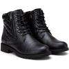 imageVepose Womens Combat Ankle Boots Lace up Comfortable Booties Low HeelBlack Pocket903