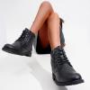 imageVepose Womens Combat Ankle Boots Lace up Comfortable Booties Low HeelBlack Pocket903