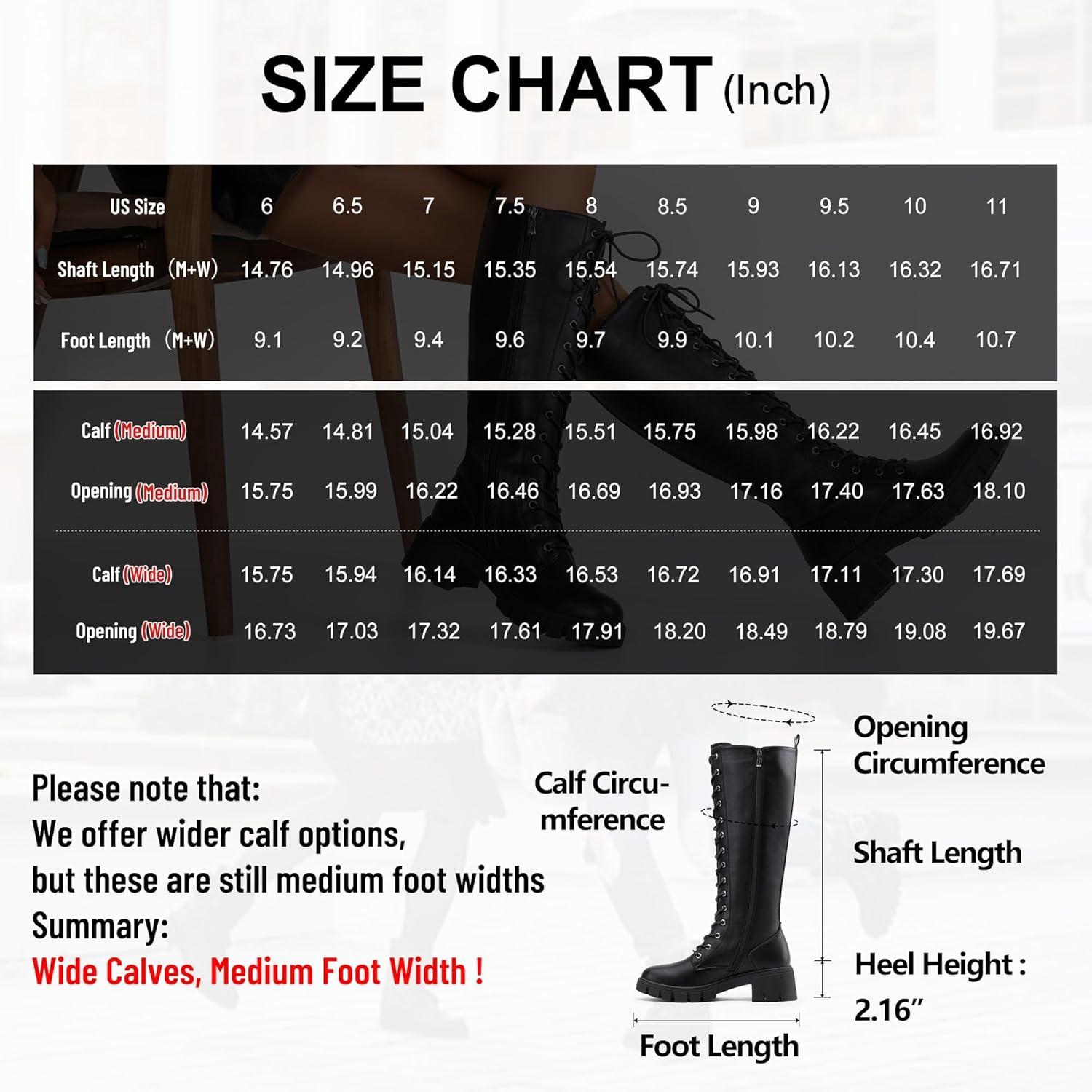 imageVepose Womens 953 Lace Platform Combat Knee High Boots with Comfort Chunky HeelBlack Pu