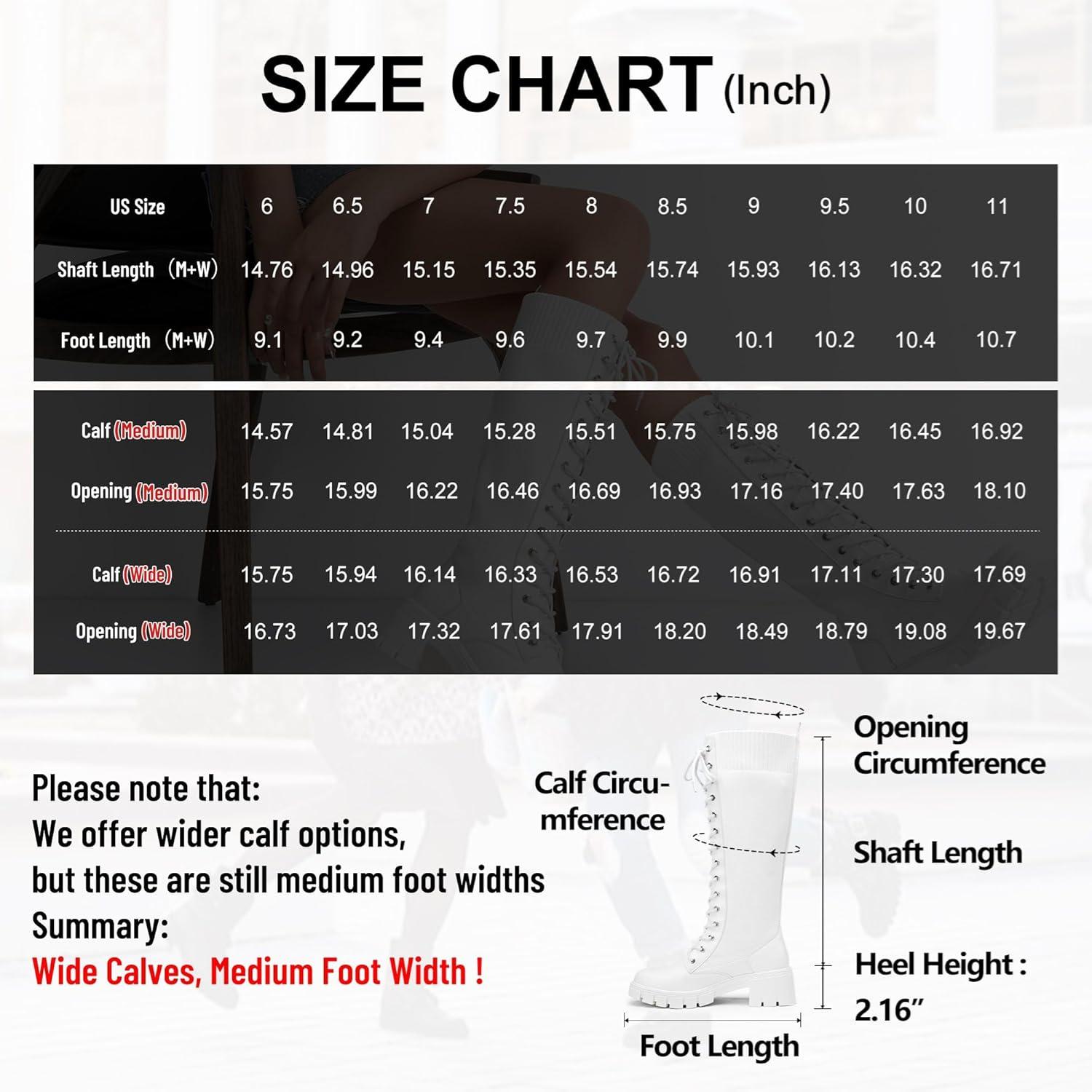 imageVepose Womens 953 Lace Platform Combat Knee High Boots with Comfort Chunky HeelWhite