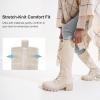 imageVepose Womens 953 Lace Platform Combat Knee High Boots with Comfort Chunky HeelBeige
