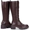 imageVepose Womens 953 Lace Platform Combat Knee High Boots with Comfort Chunky HeelWhisky