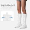 imageVepose Womens 953 Lace Platform Combat Knee High Boots with Comfort Chunky HeelWhite