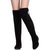imageVepose Womens 998 Suede Over The Knee High Boots Low Flat Heel Thigh High Boots for WomenBlackknee High998