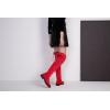 imageVepose Womens 998 Suede Over The Knee High Boots Low Flat Heel Thigh High Boots for WomenRedknee High998