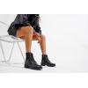 imageVepose Womens 916 Ankle Boots Combat Lace up Booties with Inside ZipperLeather Black