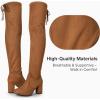 imageVepose Womens Over The Knee High Boots Suede Thigh High Boot 3 Inch Chunky Heels Zipper Adjustable Opening ShoesCamel