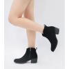 imageVepose Womens 9001 Suede Leather Ankle Boots Dressy Short Booties with Inner Zipper for LadyBlack9001