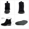 imageVepose Womens 9001 Suede Leather Ankle Boots Dressy Short Booties with Inner Zipper for LadyBlack9003