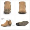 imageVepose Womens 9001 Suede Leather Ankle Boots Dressy Short Booties with Inner Zipper for LadyBrown9002