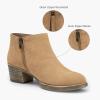 imageVepose Womens 9001 Suede Leather Ankle Boots Dressy Short Booties with Inner Zipper for LadyBrown9002