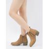 imageVepose Womens 9001 Suede Leather Ankle Boots Dressy Short Booties with Inner Zipper for LadyBrown9003