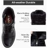 imageVepose Womens 903 Combat Ankle Boots Lace up Comfortable Booties Low HeelBlack Knitting927