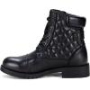 imageVepose Womens 903 Combat Ankle Boots Lace up Comfortable Booties Low HeelBlack Leather Knitting927l