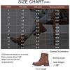 imageVepose Womens 903 Combat Ankle Boots Lace up Comfortable Booties Low HeelMocha Brown Knitting927