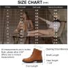 imageVepose Womens 903 Combat Ankle Boots Lace up Comfortable Booties Low HeelYellow Brown Pocket903