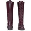 imageVepose Womens 953 Lace Platform Combat Knee High Boots with Comfort Chunky HeelRed Pu