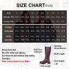 imageVepose Womens 953 Lace Platform Combat Knee High Boots with Comfort Chunky HeelRed Pu
