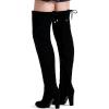 imageVepose Womens Aria Thigh High Over The Knee Boots Cute Suede Long Boots with High Heel and Inner ZipperBlack Suede