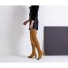 imageVepose Womens Aria Thigh High Over The Knee Boots Cute Suede Long Boots with High Heel and Inner ZipperKhaki