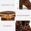imageVepose Womens Aria Thigh High Over The Knee Boots Cute Suede Long Boots with High Heel and Inner ZipperLeopard