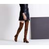 imageVepose Womens Aria Thigh High Over The Knee Boots Cute Suede Long Boots with High Heel and Inner ZipperLeopard