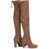 imageVepose Womens Aria Thigh High Over The Knee Boots Cute Suede Long Boots with High Heel and Inner ZipperMocha Toffee Suede