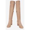 imageVepose Womens Aria Thigh High Over The Knee Boots Cute Suede Long Boots with High Heel and Inner ZipperSand